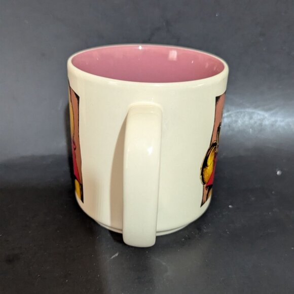 Disney Winnie The Pooh Ceramic Mug Pink Interior 3.5" Adorable Character Design - Picture 3 of 7